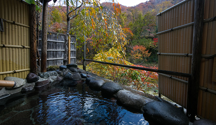 Yunishigawa Onsen, Nikko Ryokan | Private open-air bath of Honke Bankyu