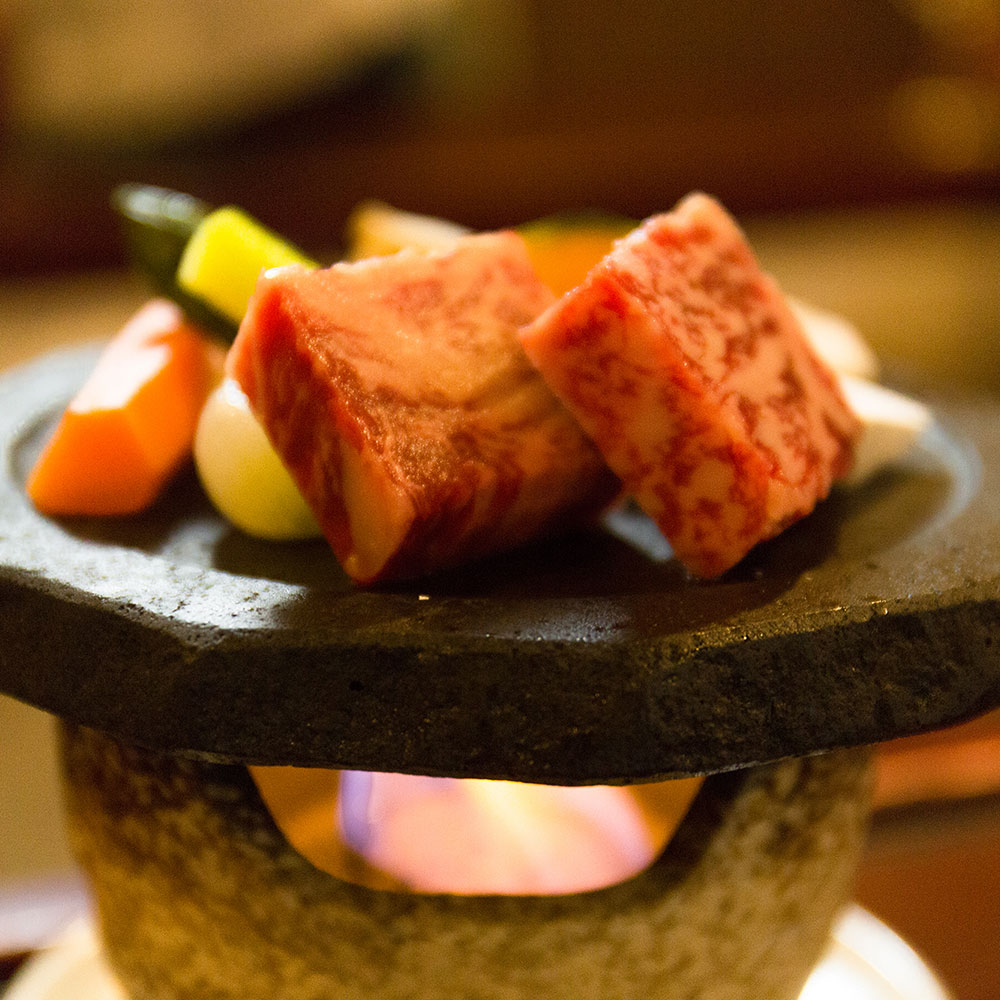 The sheer bliss of top-tier, stone-grilled “wagyu” beef